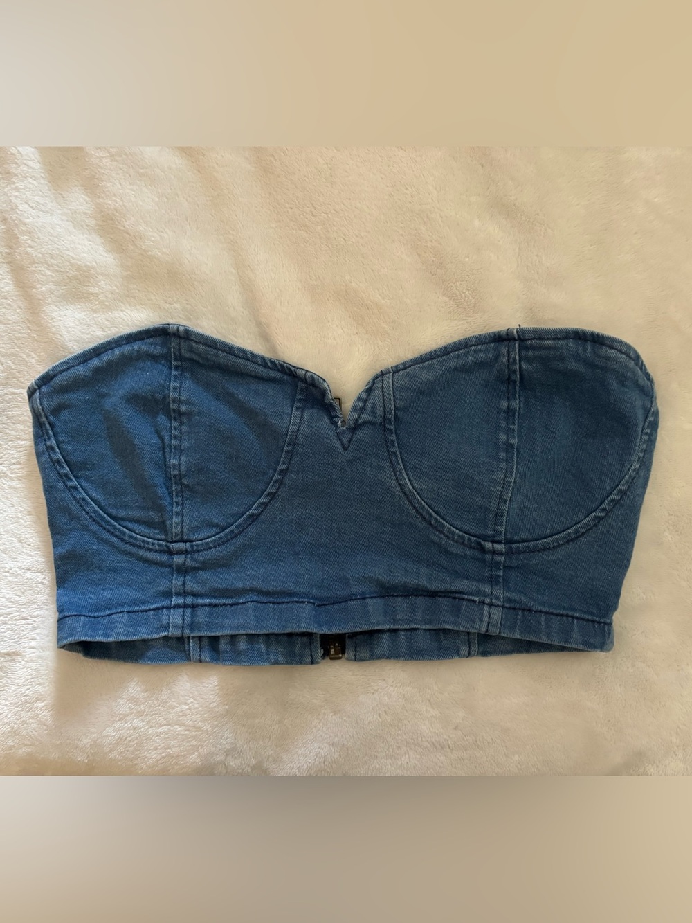 Denim tube top